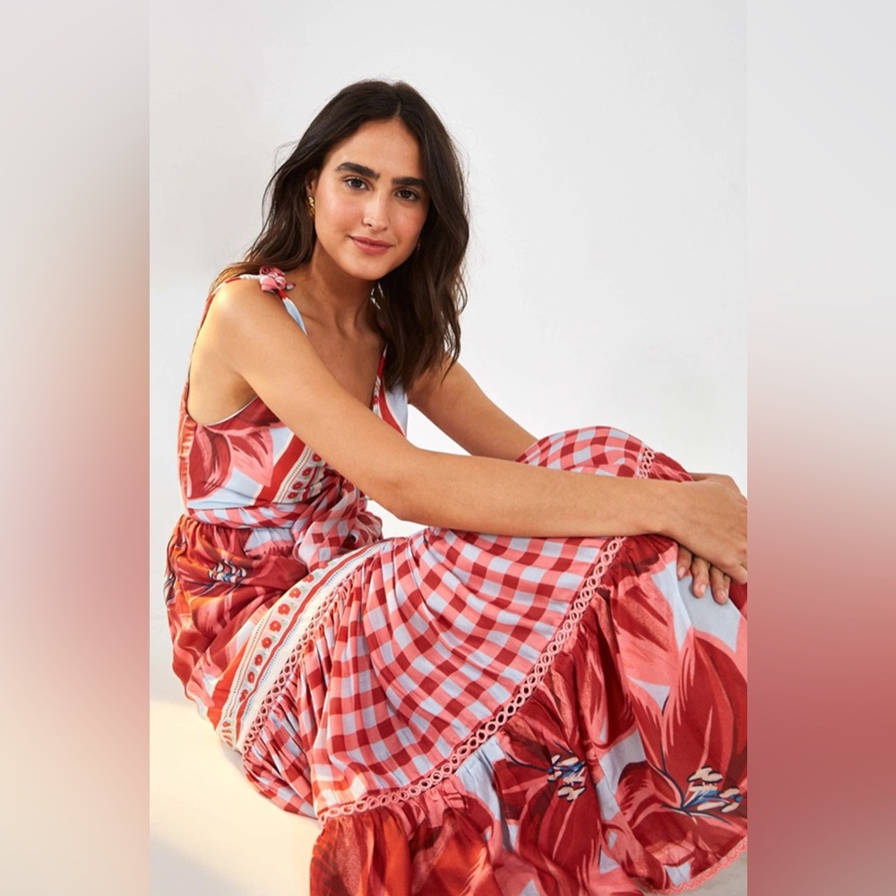 Farm Rio Azalea Mix Midi Dress | Large